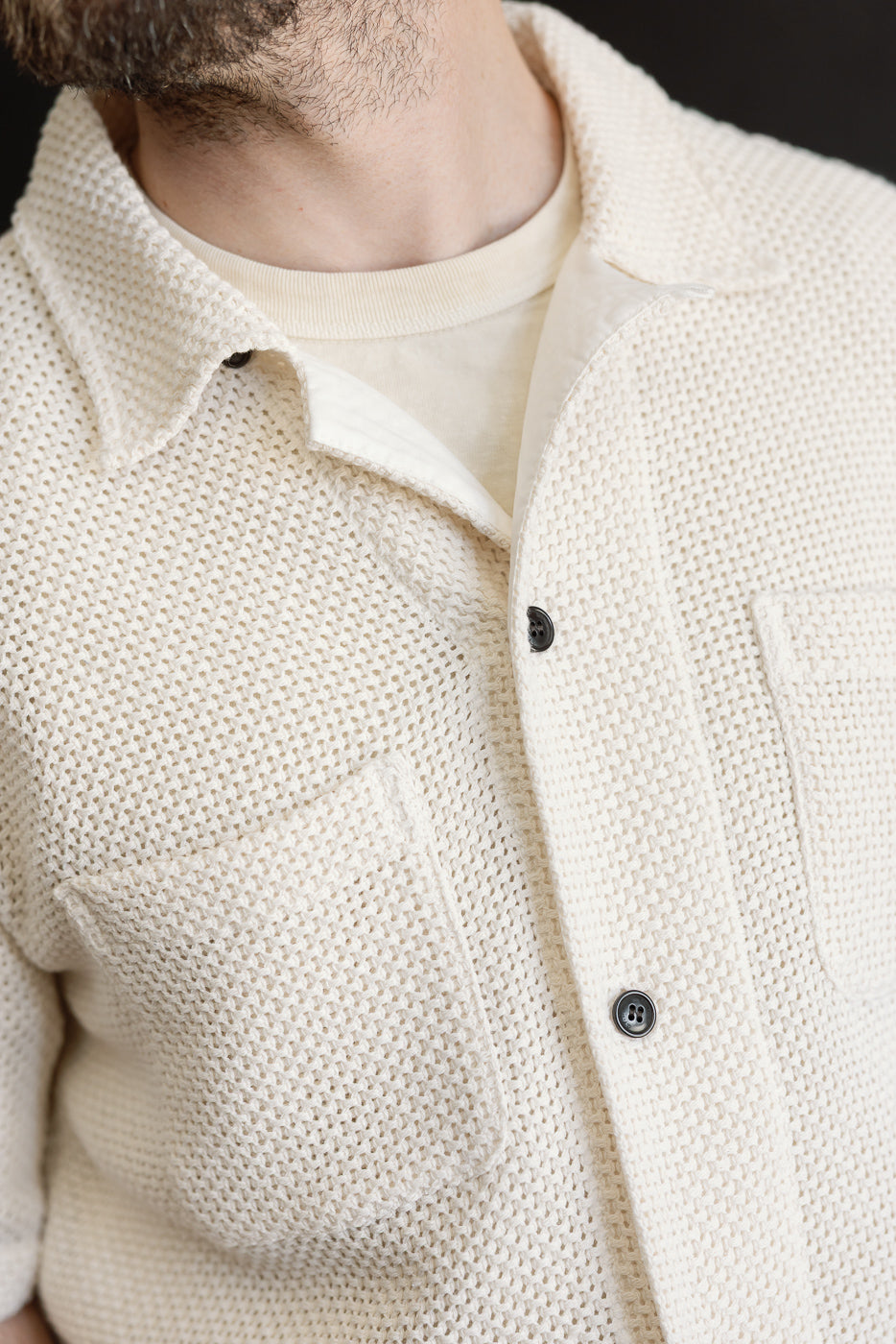 Close-up of male model 5'9