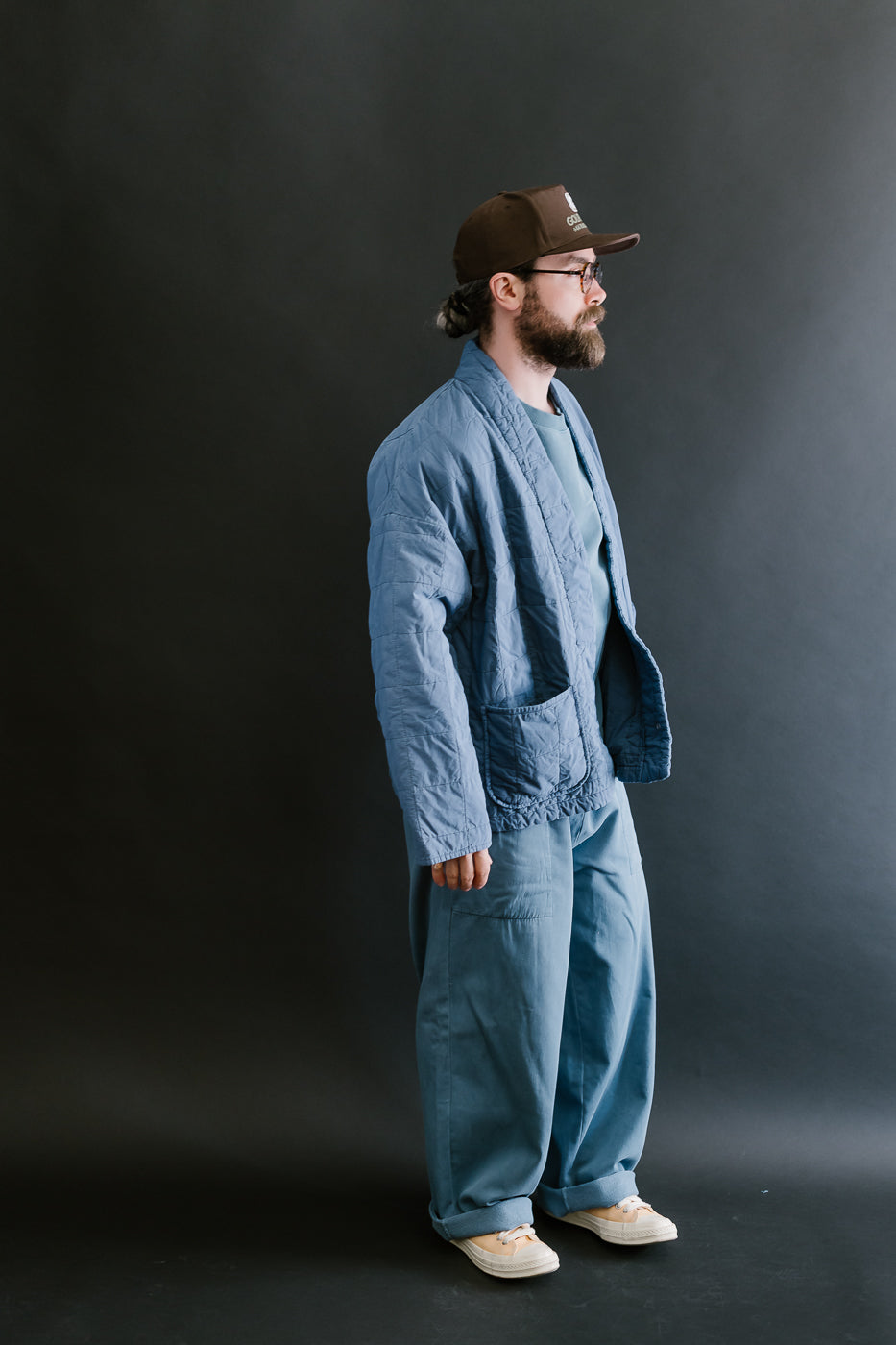 M-B-008 - Edo Jacket Cotton Quilt - Infinity Blue