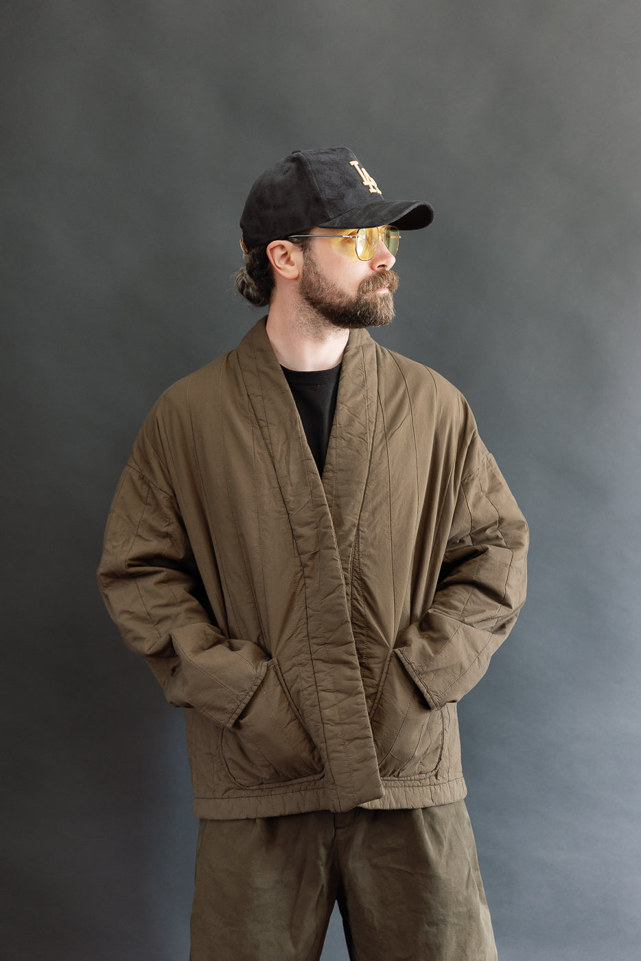 M-B-006 - Edo Jacket Quilted Cotton - Java Brown