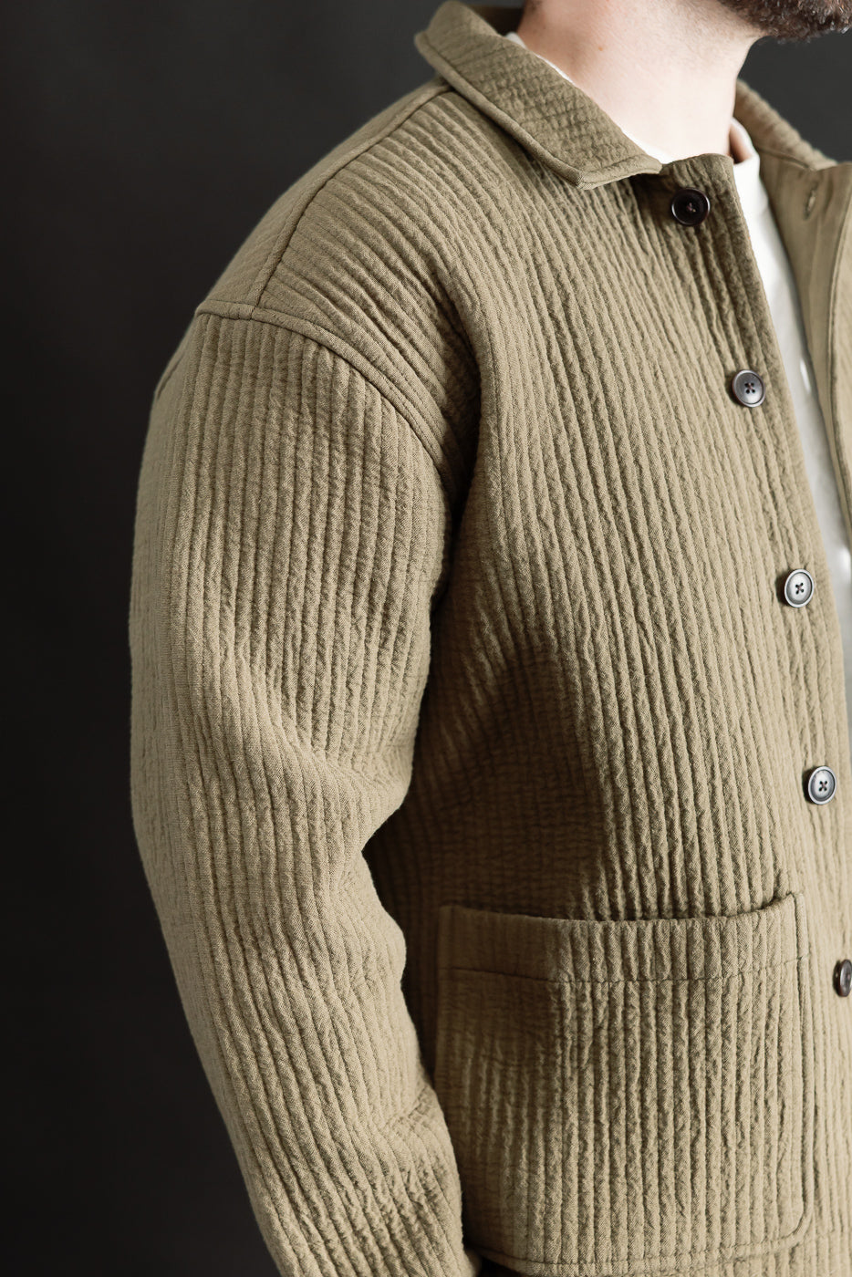 Close-up of male model 5'9