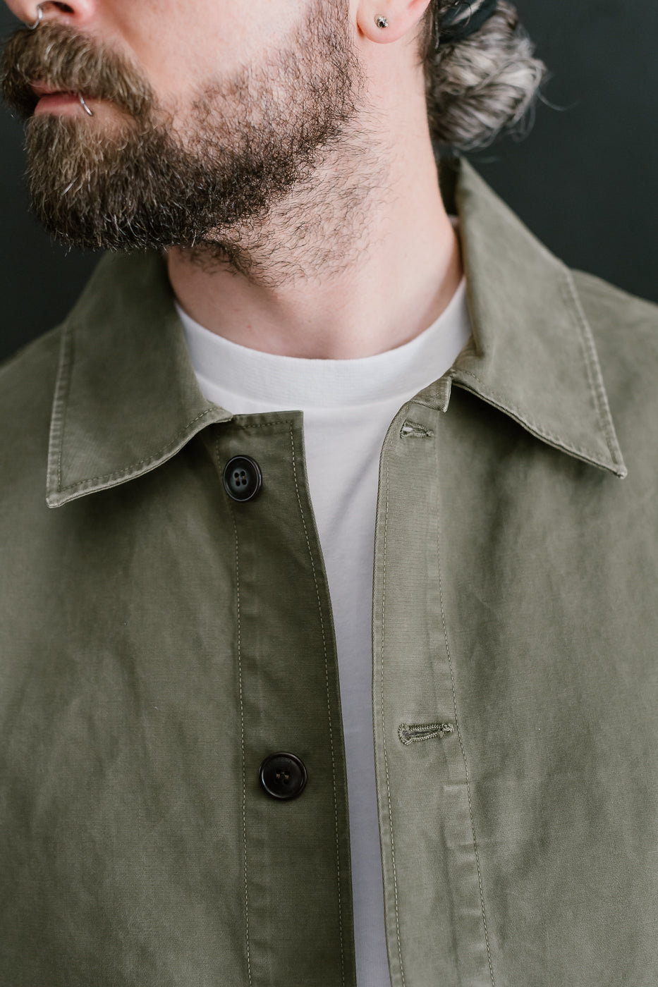 M-B-004 - Coach Jacket Nebraska Cotton - Fossil Green
