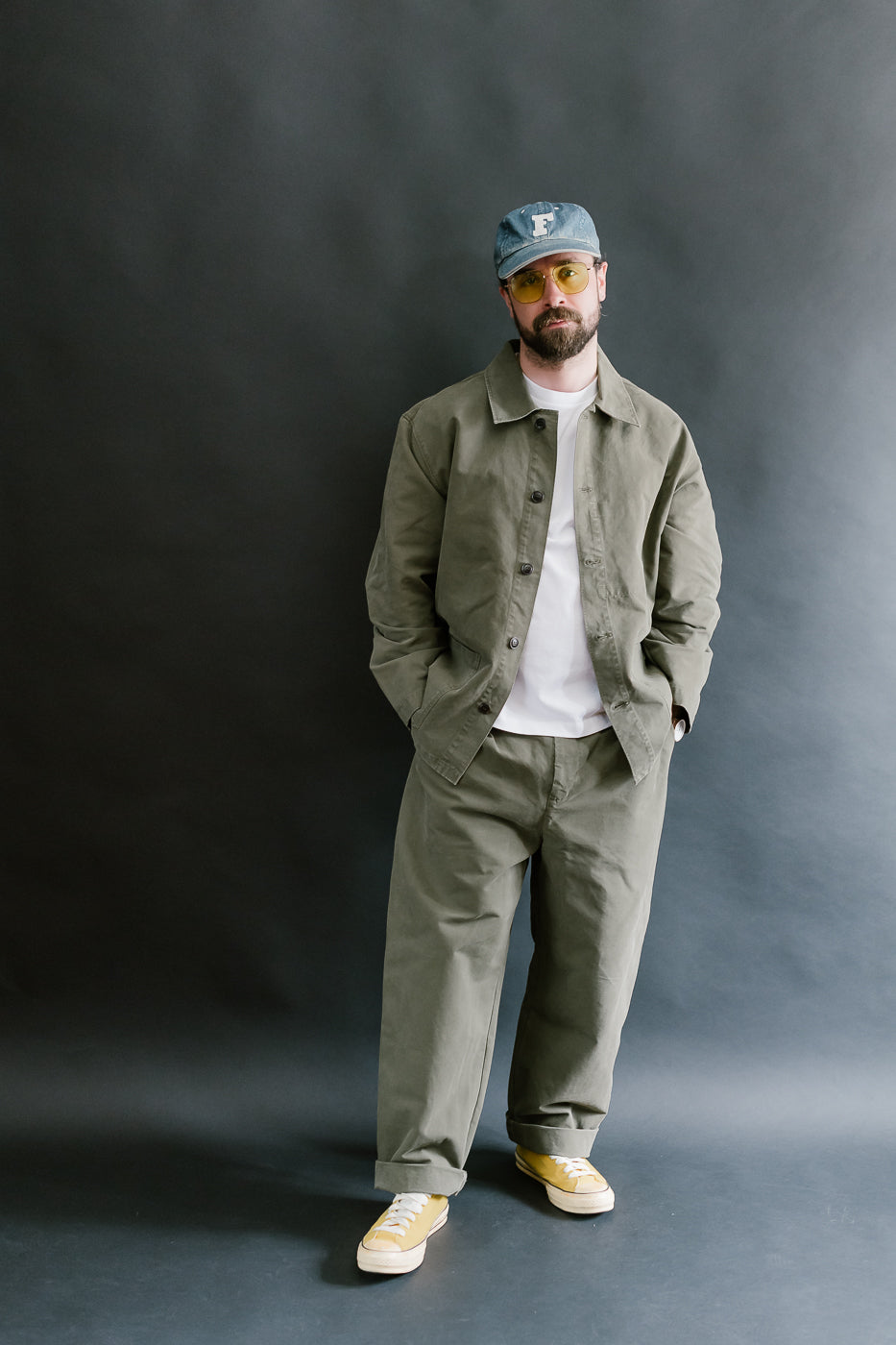 M-B-004 - Coach Jacket Nebraska Cotton - Fossil Green