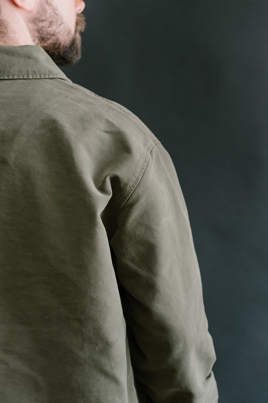 M-B-004 - Coach Jacket Nebraska Cotton - Fossil Green