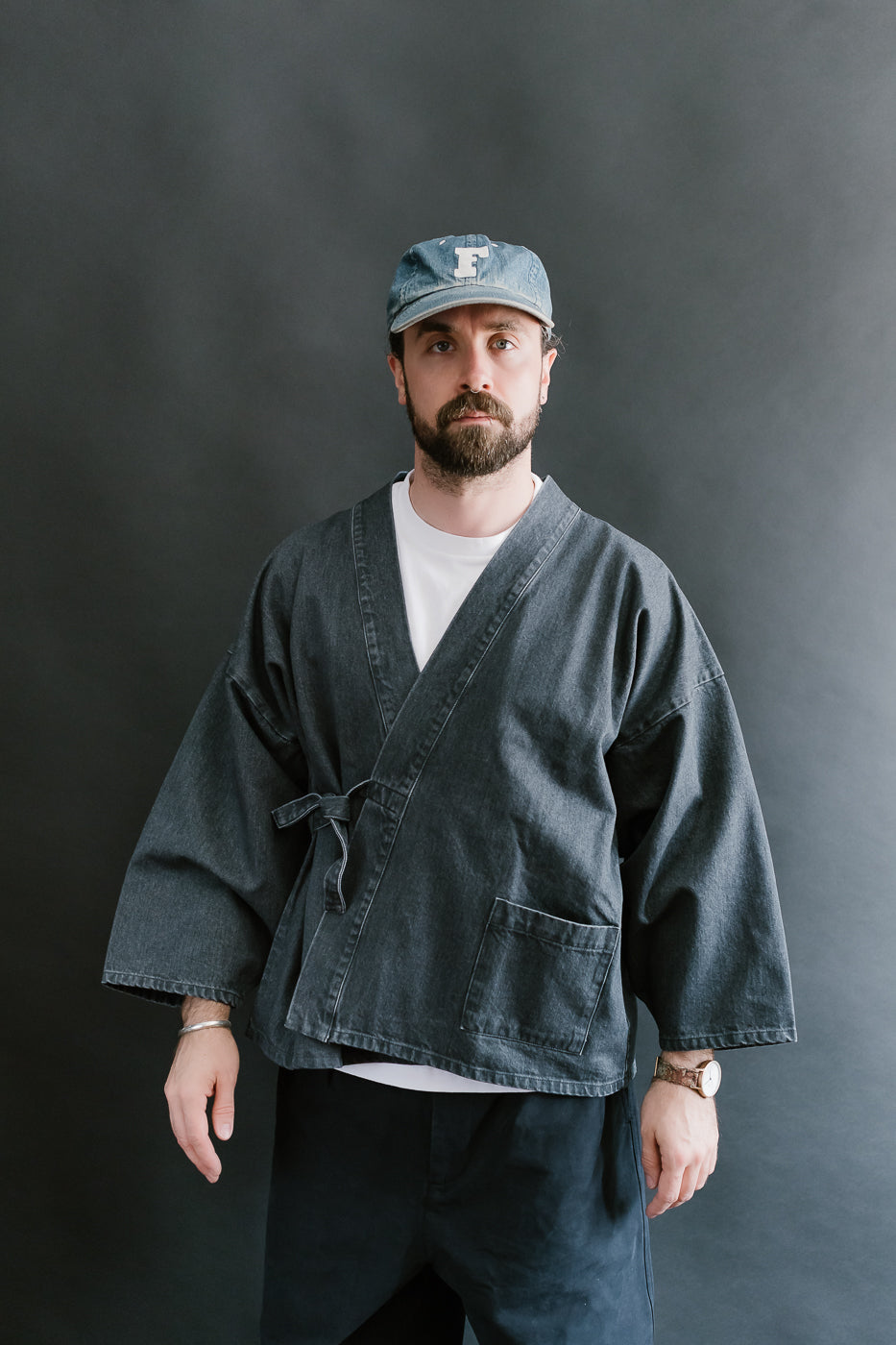 M-I-008 - Shogun Kimono Griffin Denim - Asphalt