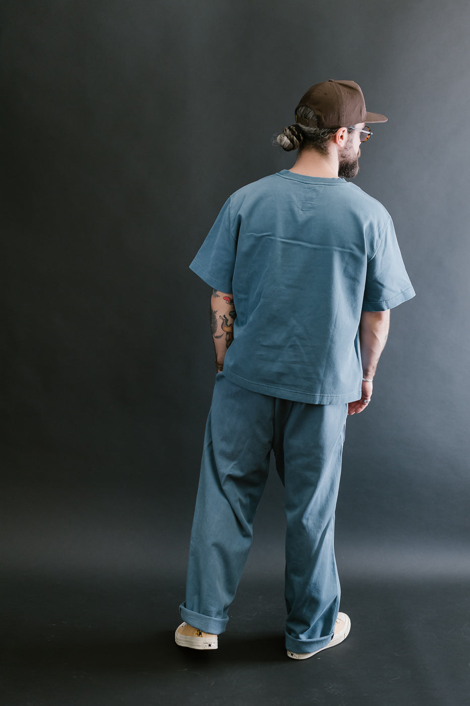 M-J-0003 - Reformer Pants Twill Jersey - Gaz Blue