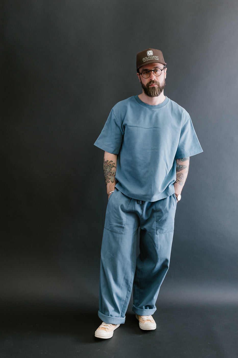 M-J-0003 - Reformer Pants Twill Jersey - Gaz Blue