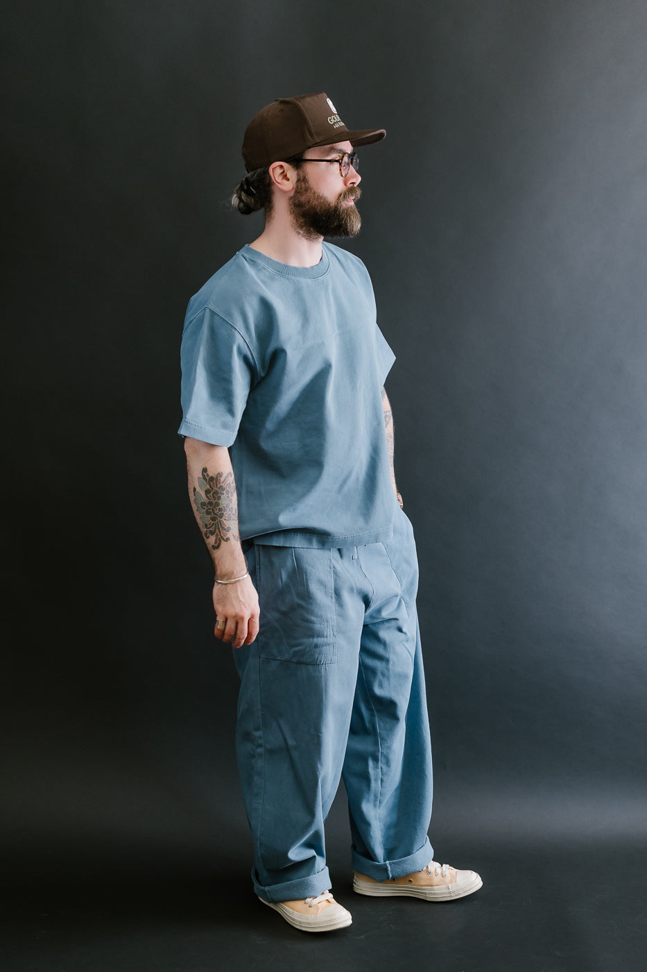 M-J-0003 - Reformer Pants Twill Jersey - Gaz Blue