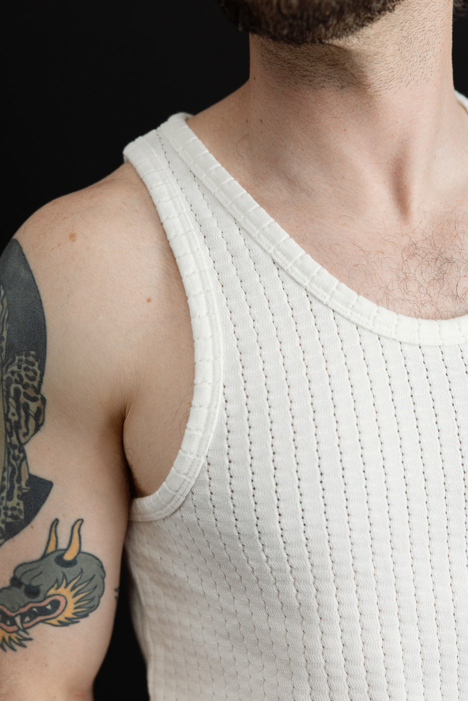Close-up of male model, 5'9