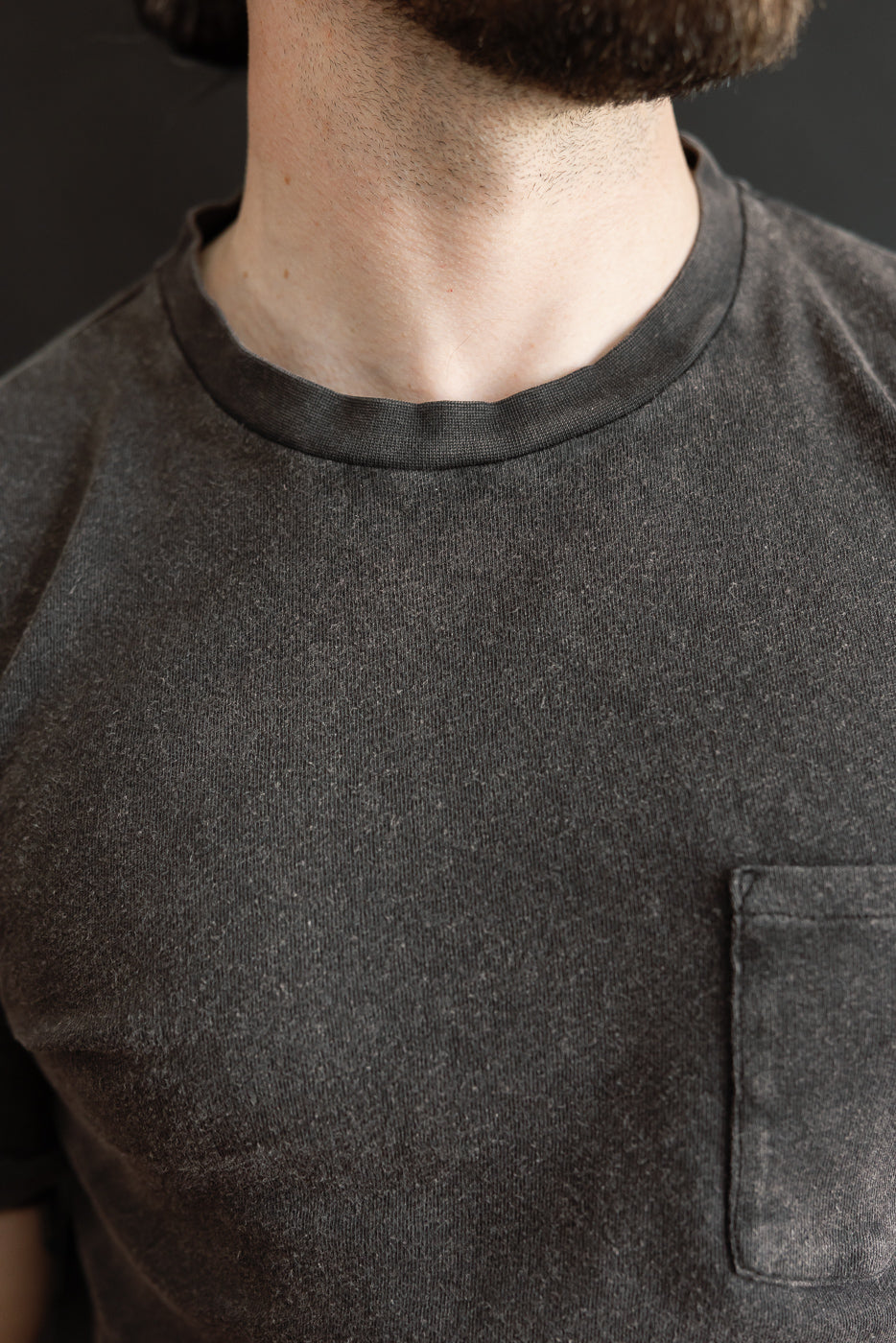 M-J-004 - Pocket T Shirt Cotton Hemp - Vintage Black | Dant