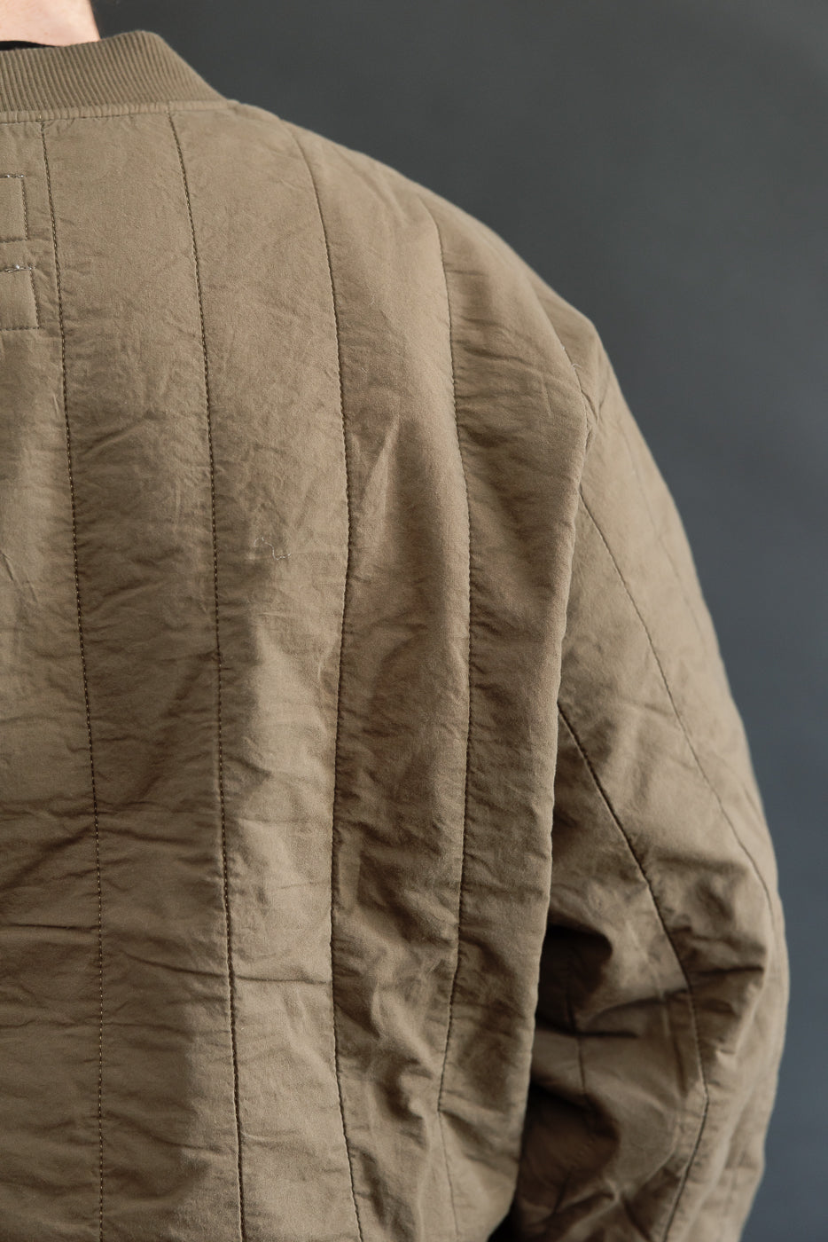 M-J-002 - Oslo Sweater Quilted Cotton - Java Brown