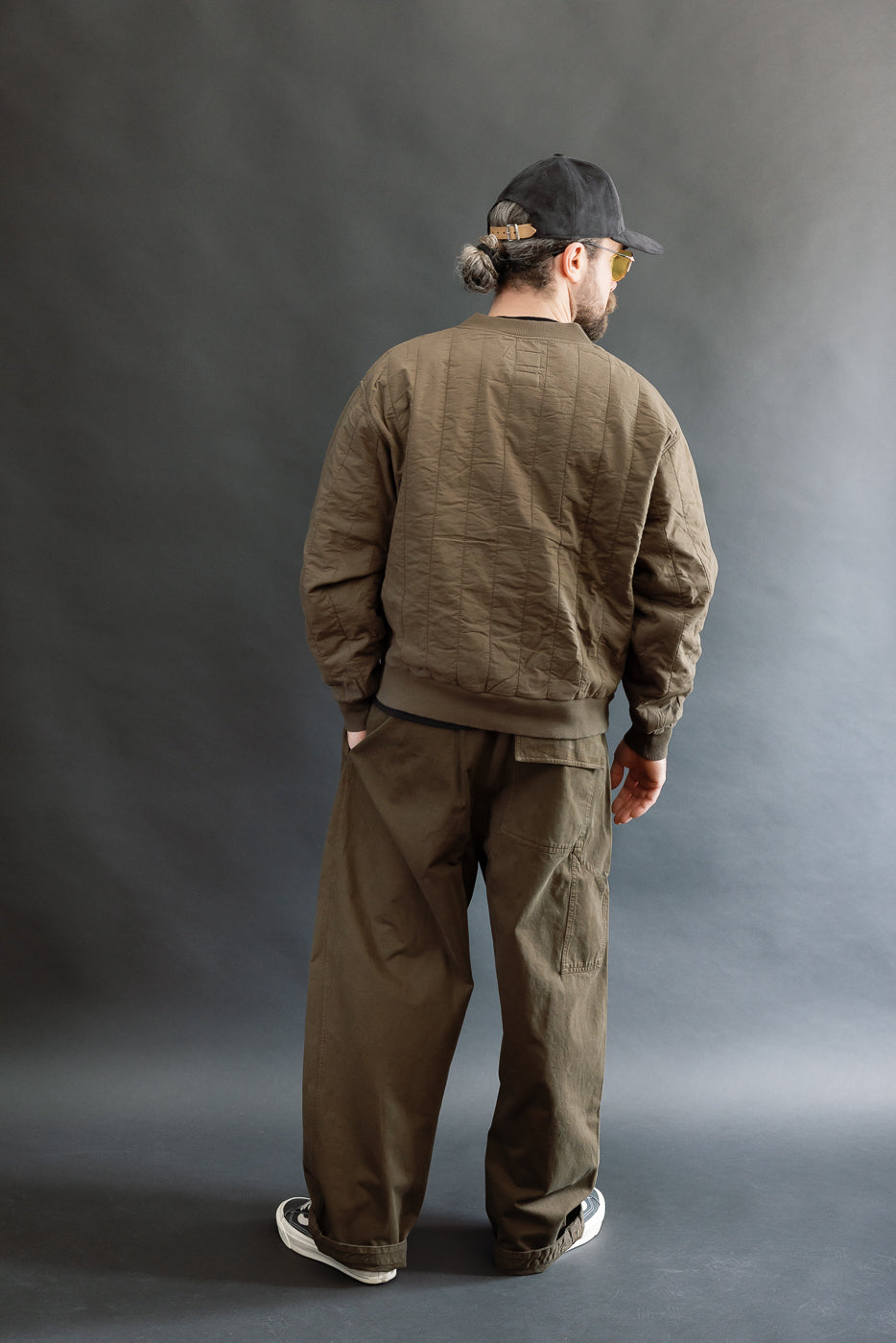 M-J-002 - Oslo Sweater Quilted Cotton - Java Brown