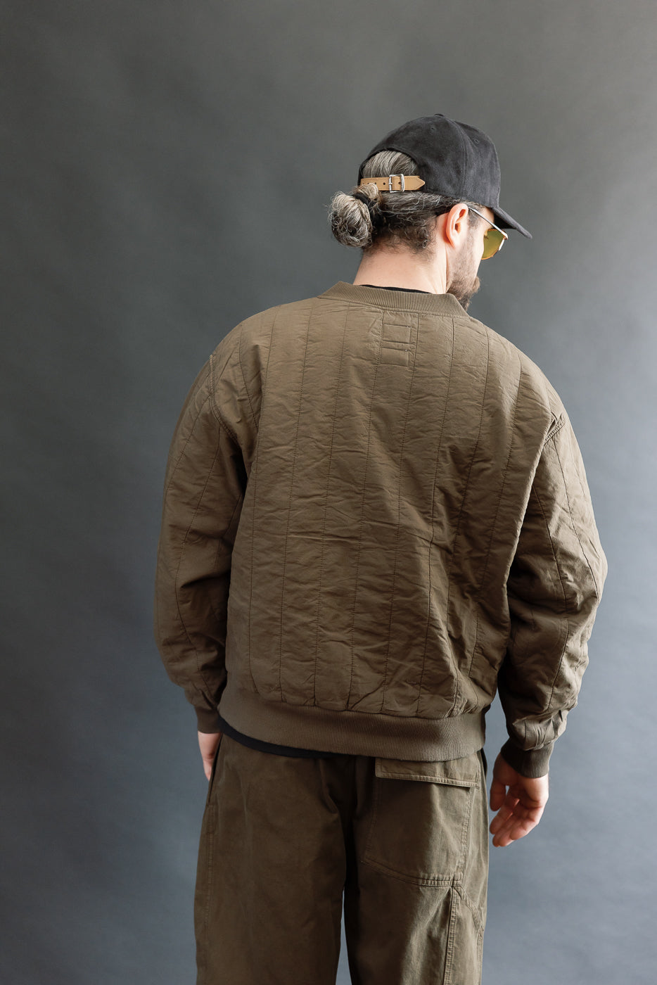 M-J-002 - Oslo Sweater Quilted Cotton - Java Brown