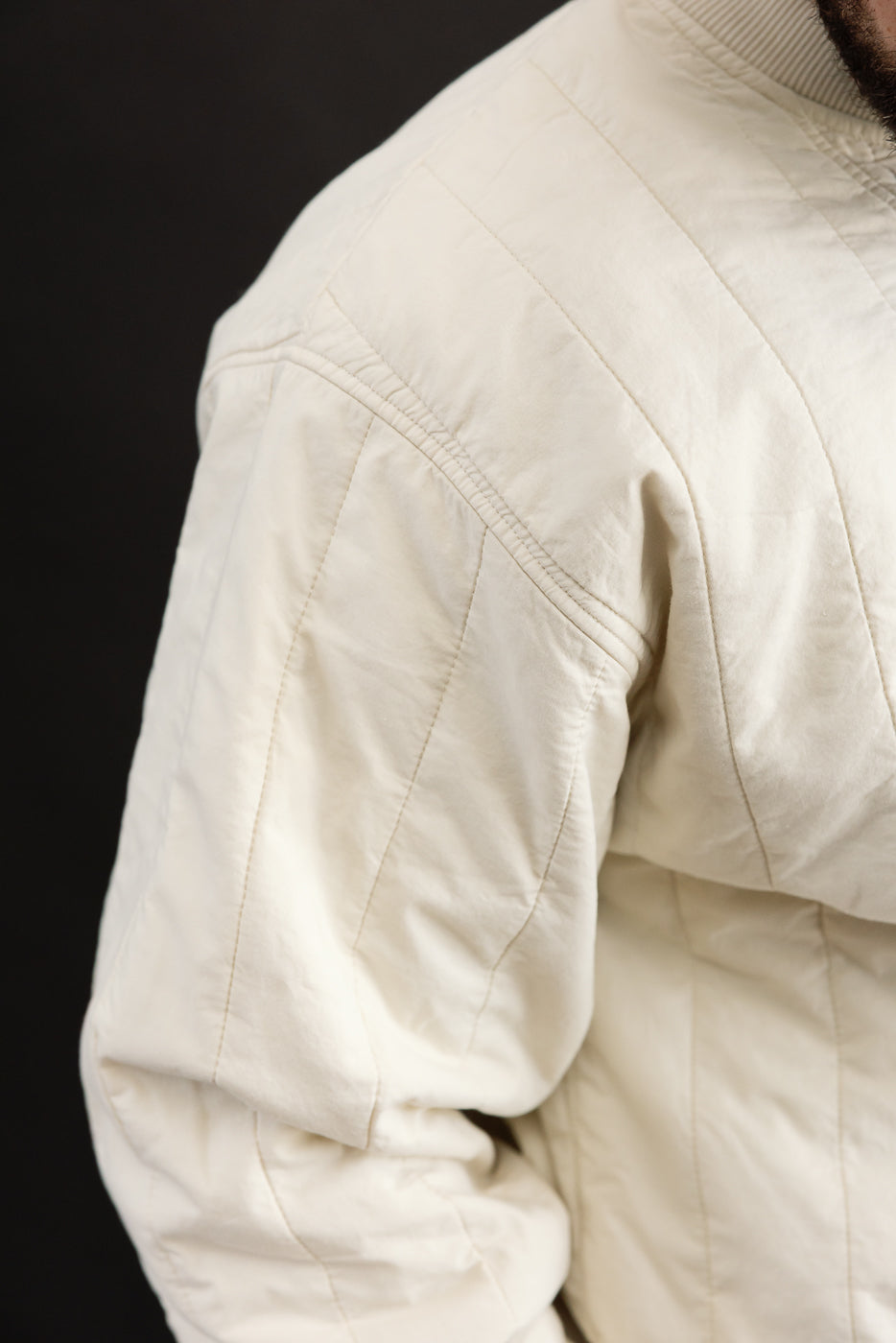 M-J-002 - Oslo Sweater Quilted Cotton - Ecru