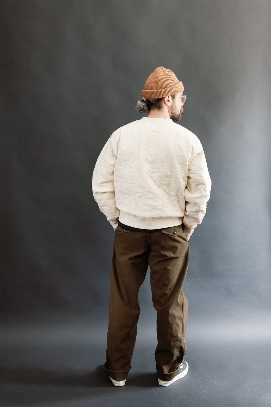 M-J-002 - Oslo Sweater Quilted Cotton - Ecru