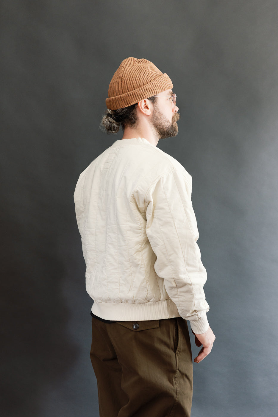 M-J-002 - Oslo Sweater Quilted Cotton - Ecru