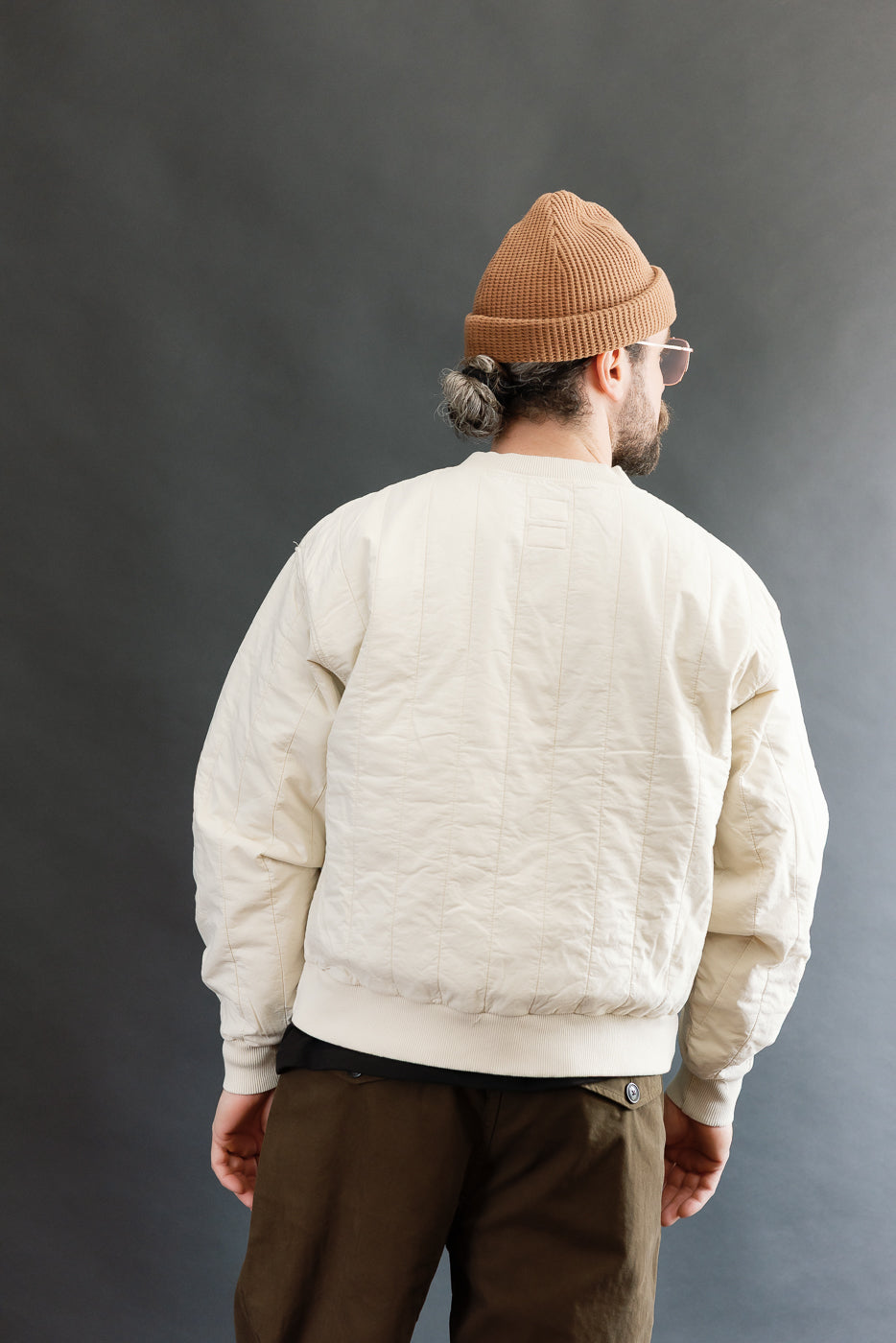 M-J-002 - Oslo Sweater Quilted Cotton - Ecru