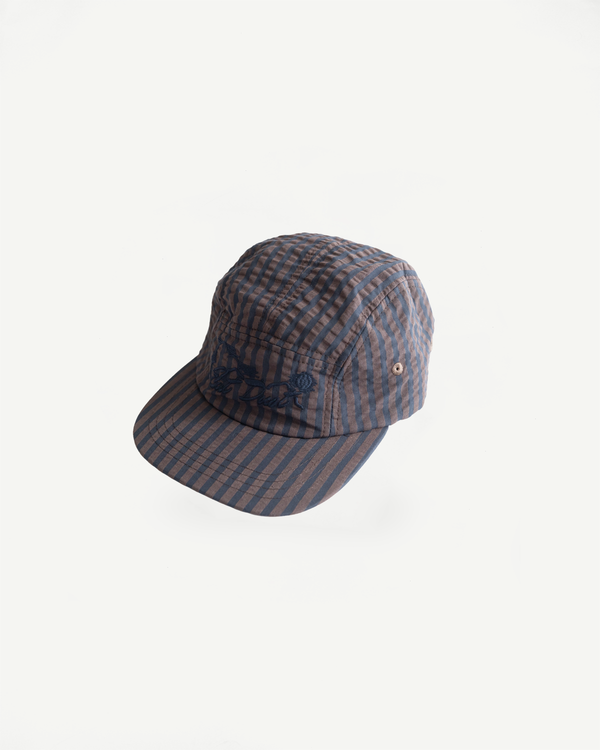 X-003 - 5 Panel Cap Belfast Seersucker - Coffee, Navy | Dant
