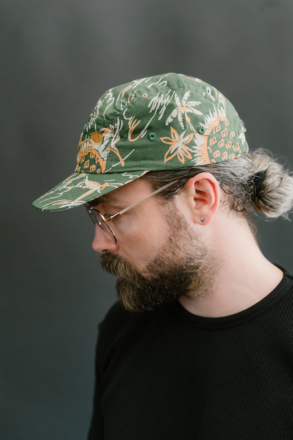 X-003-CCM-604 - 5-Panel Cap Casa Print - Green