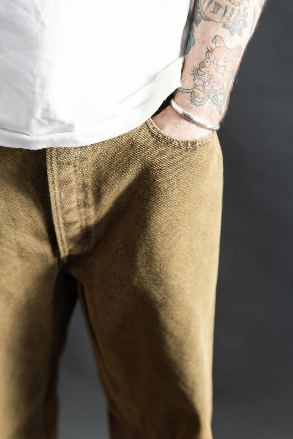 1137CA - Duke 3 Canvas Trousers - Brown