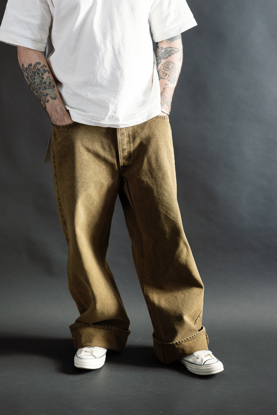 1137CA - Duke 3 Canvas Trousers - Brown