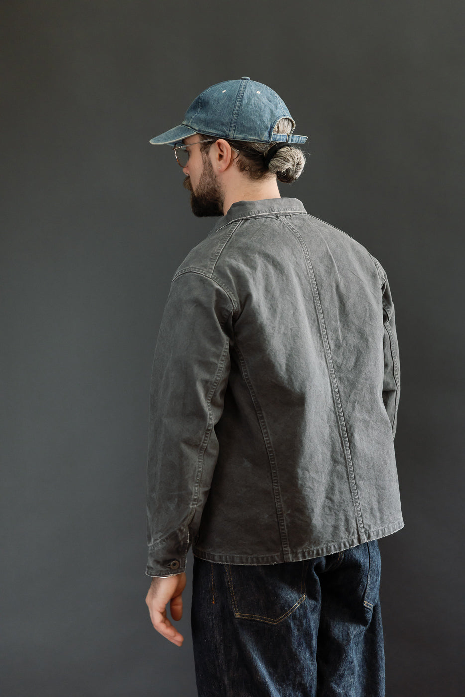 2053VE - Tent Cloth Chore Jacket Vintage Effect - Faded Black | Dant