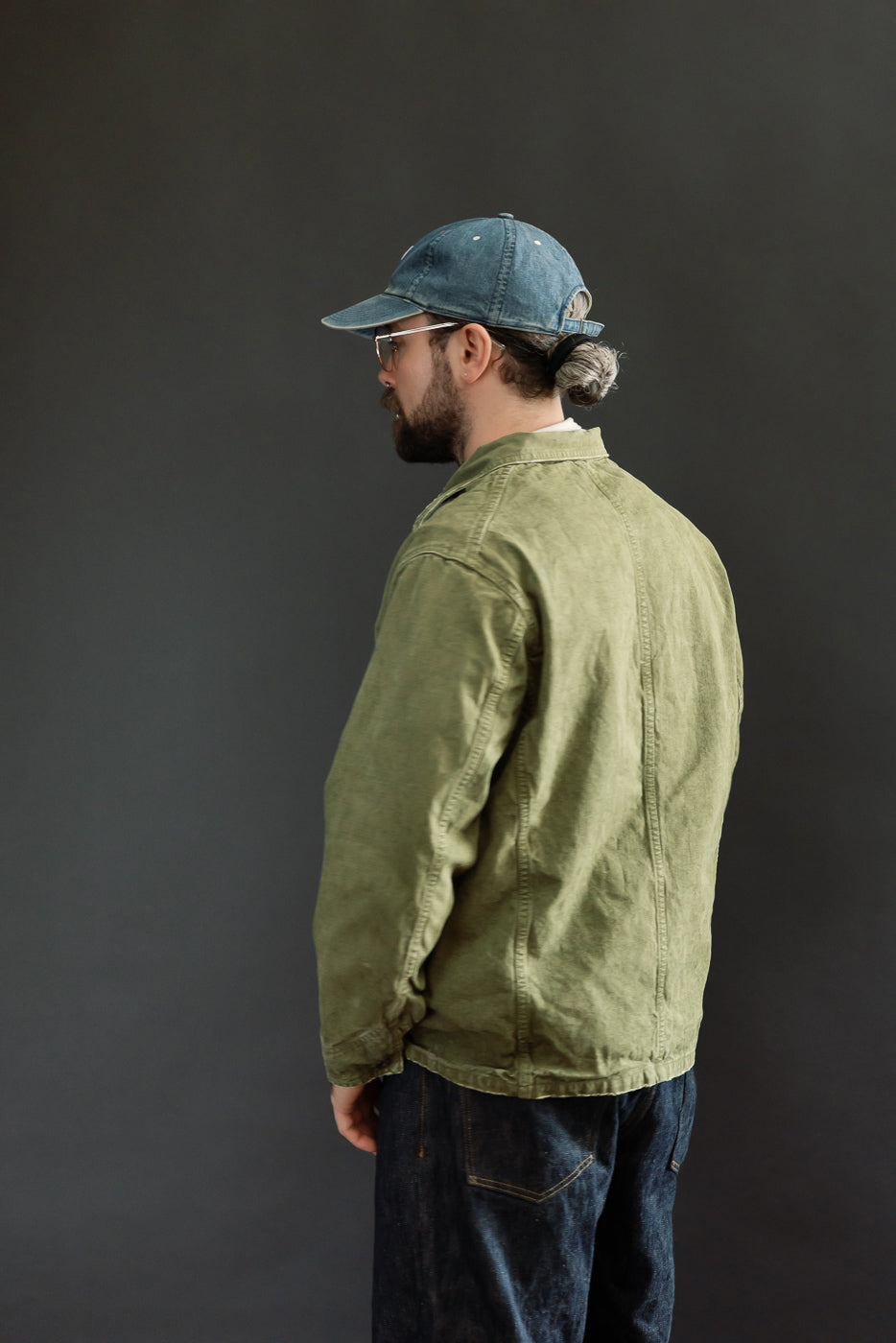 2053VE - Tent Cloth Chore Jacket Vintage Effect - OD Green