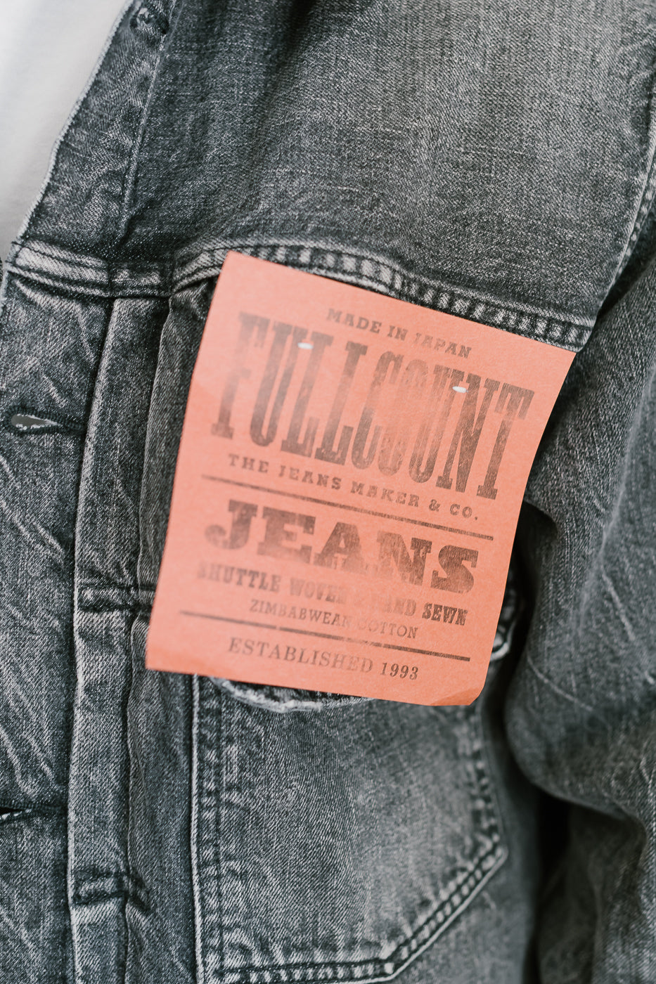 2102BKHW - 13.7oz Black Selvedge Denim Dartford - Type II