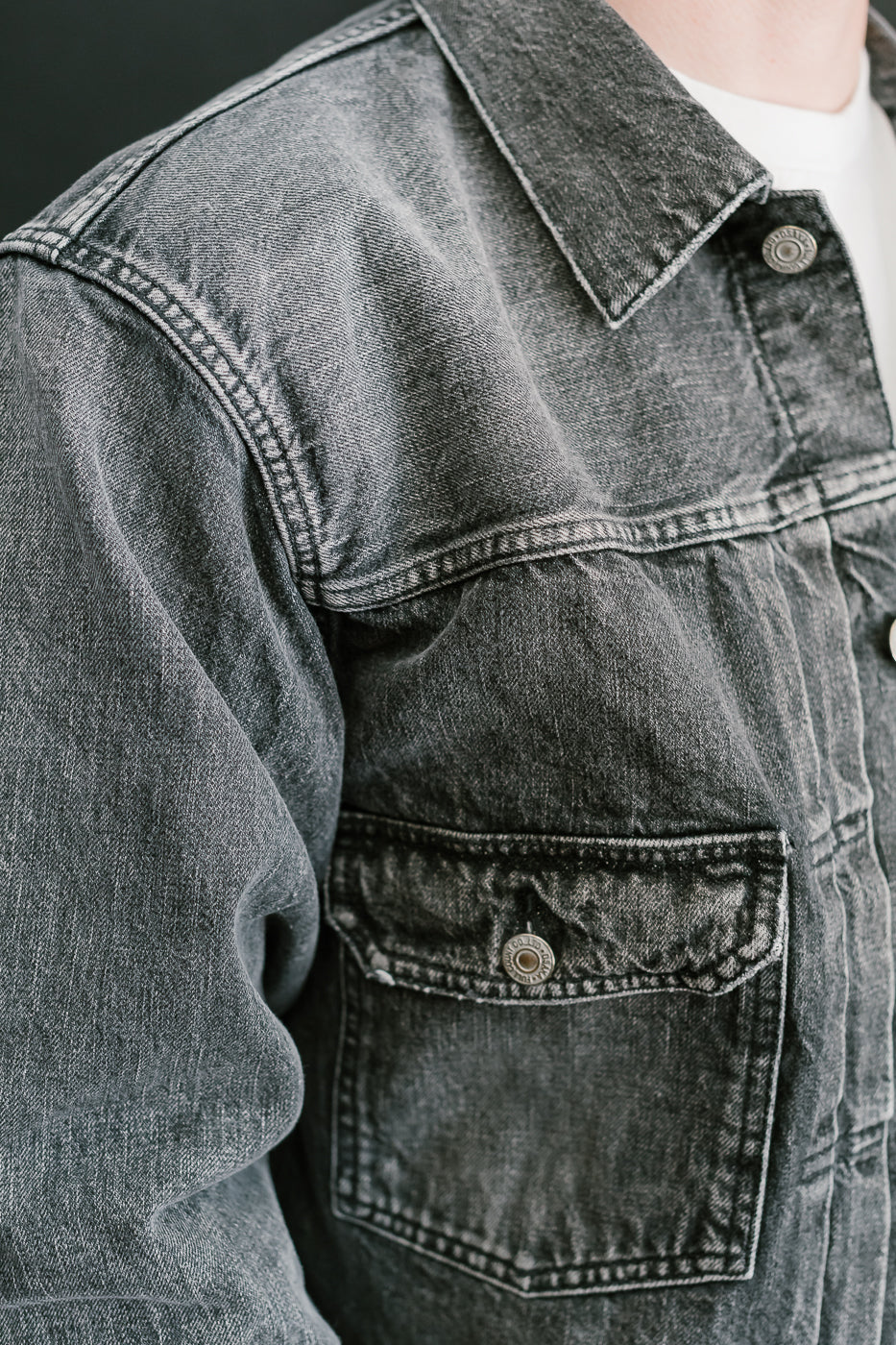 2102BKHW - 13.7oz Black Selvedge Denim Dartford - Type II