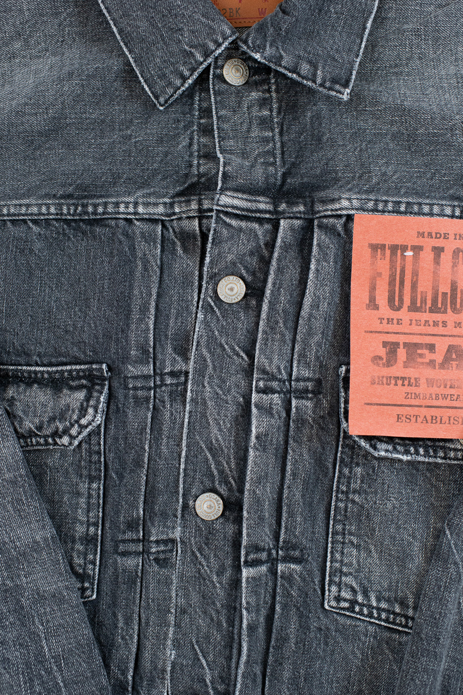 2102BKHW - 13.7oz Black Selvedge Denim Dartford - Type II