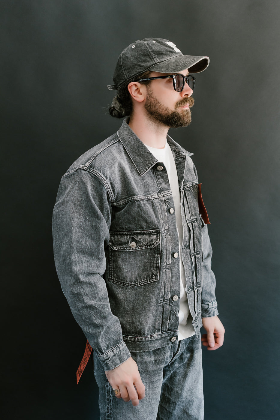 2102BKHW - 13.7oz Black Selvedge Denim Dartford - Type II