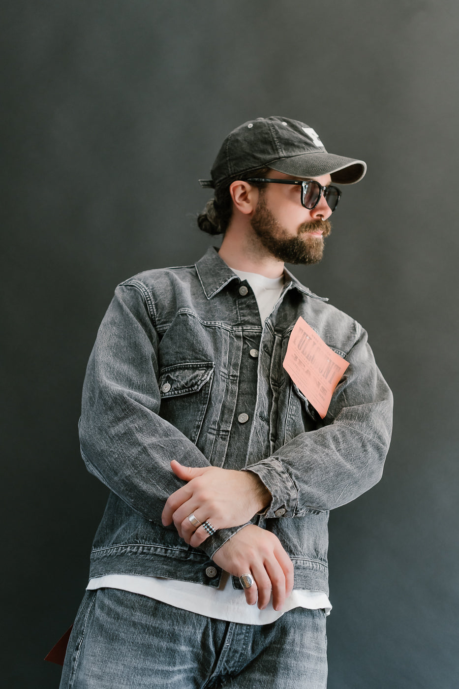 2102BKHW - 13.7oz Black Selvedge Denim Dartford - Type II