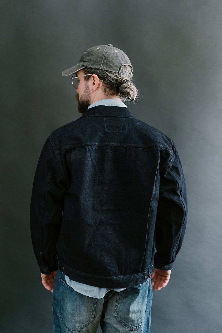 2102SRB - 15.5oz Super Rough Selvedge Type II Jacket - Indigo x Black