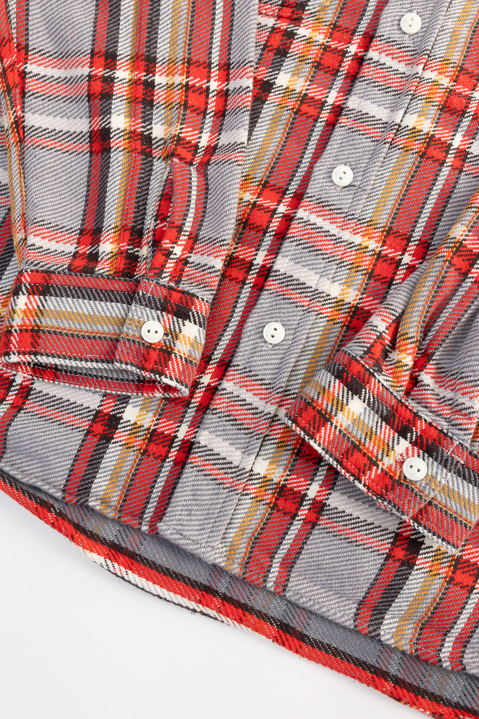 4094 - Original Cotton Check Flannel Work Shirt - Gray, Red