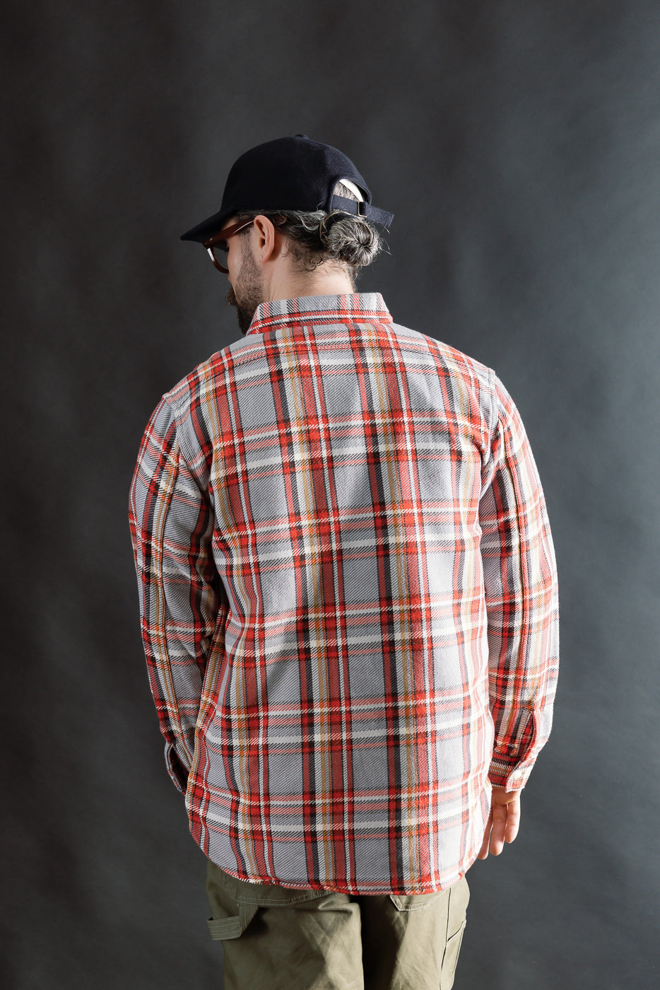 4094 - Original Cotton Check Flannel Work Shirt - Gray, Red