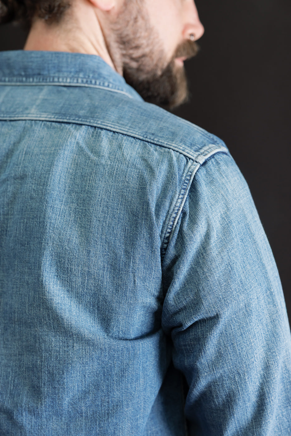 Close-up of male model, 5'9