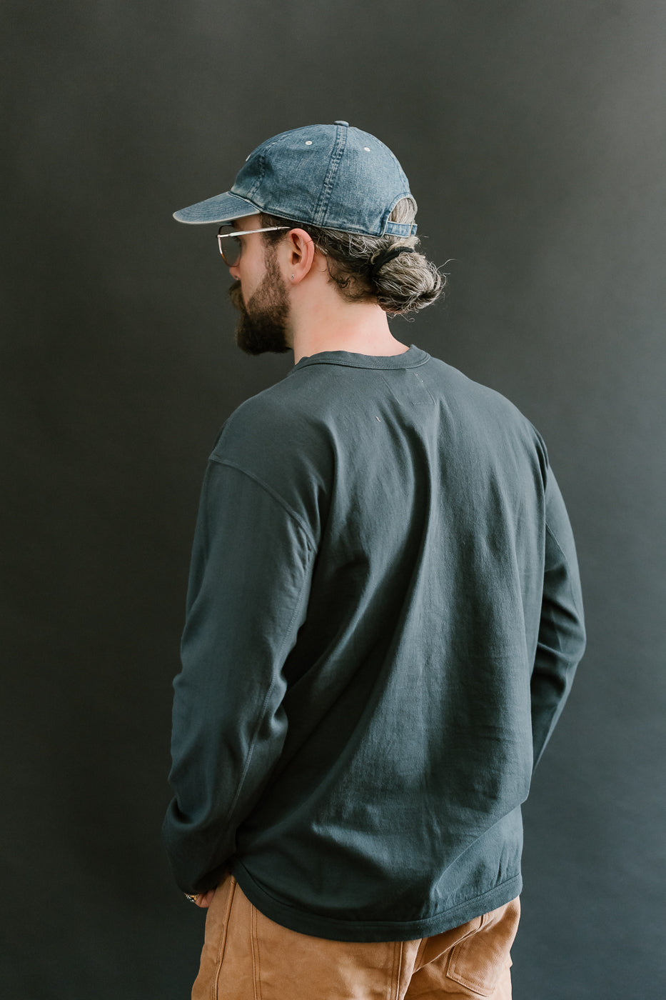 5222L - Flat Seam Heavyweight LS T-Shirt - Ink Black