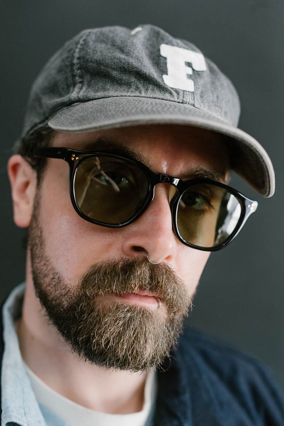 6022-3 - Old Parisien Sunglasses - Black x Green