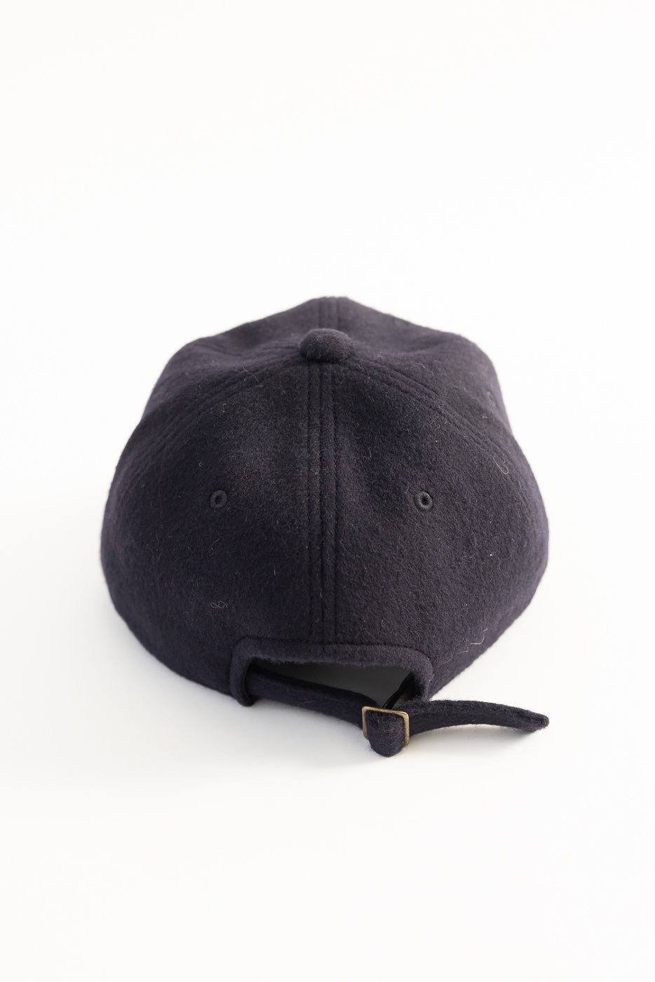 6853-25 - 6 Panel Melton Baseball Cap 'F' Patch - Navy