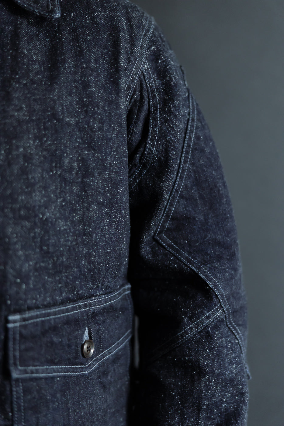 13oz G-8 Nep Denim Flight Jacket - Indigo | Dant