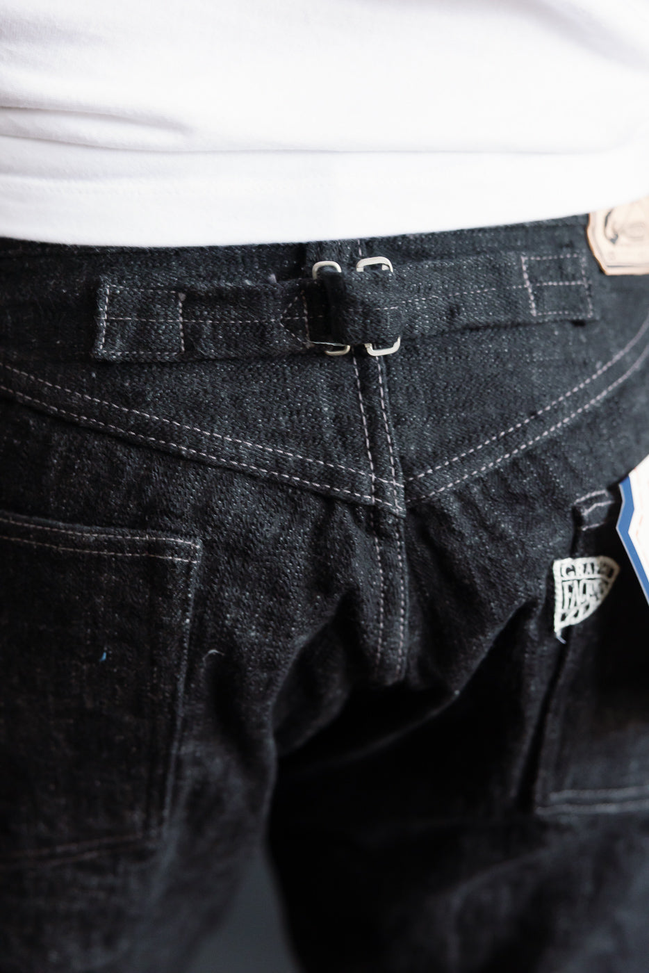 15oz Black Skein Dyed Selvedge Denim - Heritage Straight | Dant
