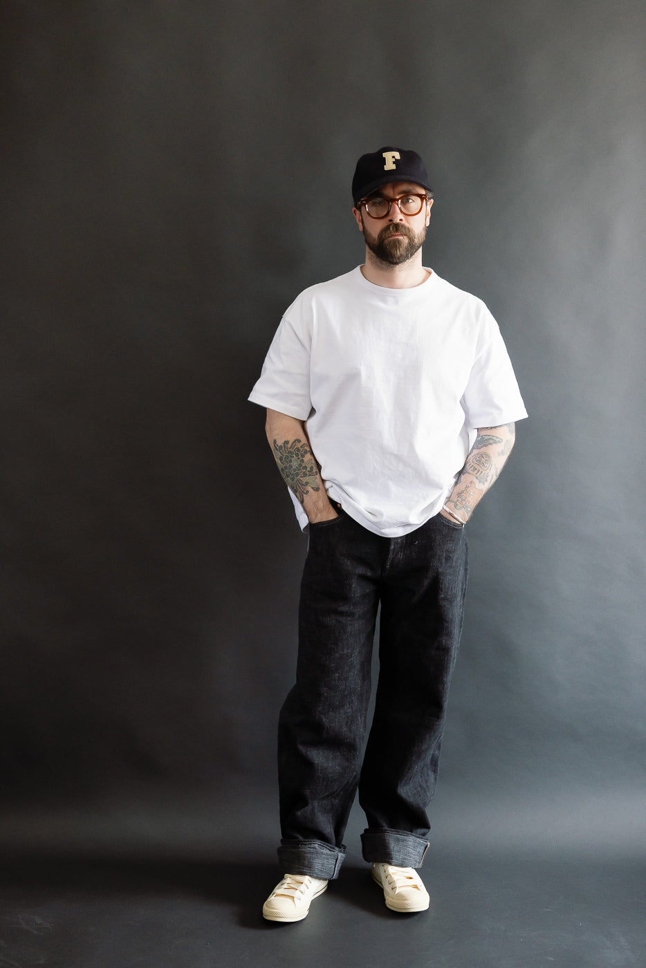 15oz Black Skein Dyed Selvedge Denim - Heritage Straight | Dant