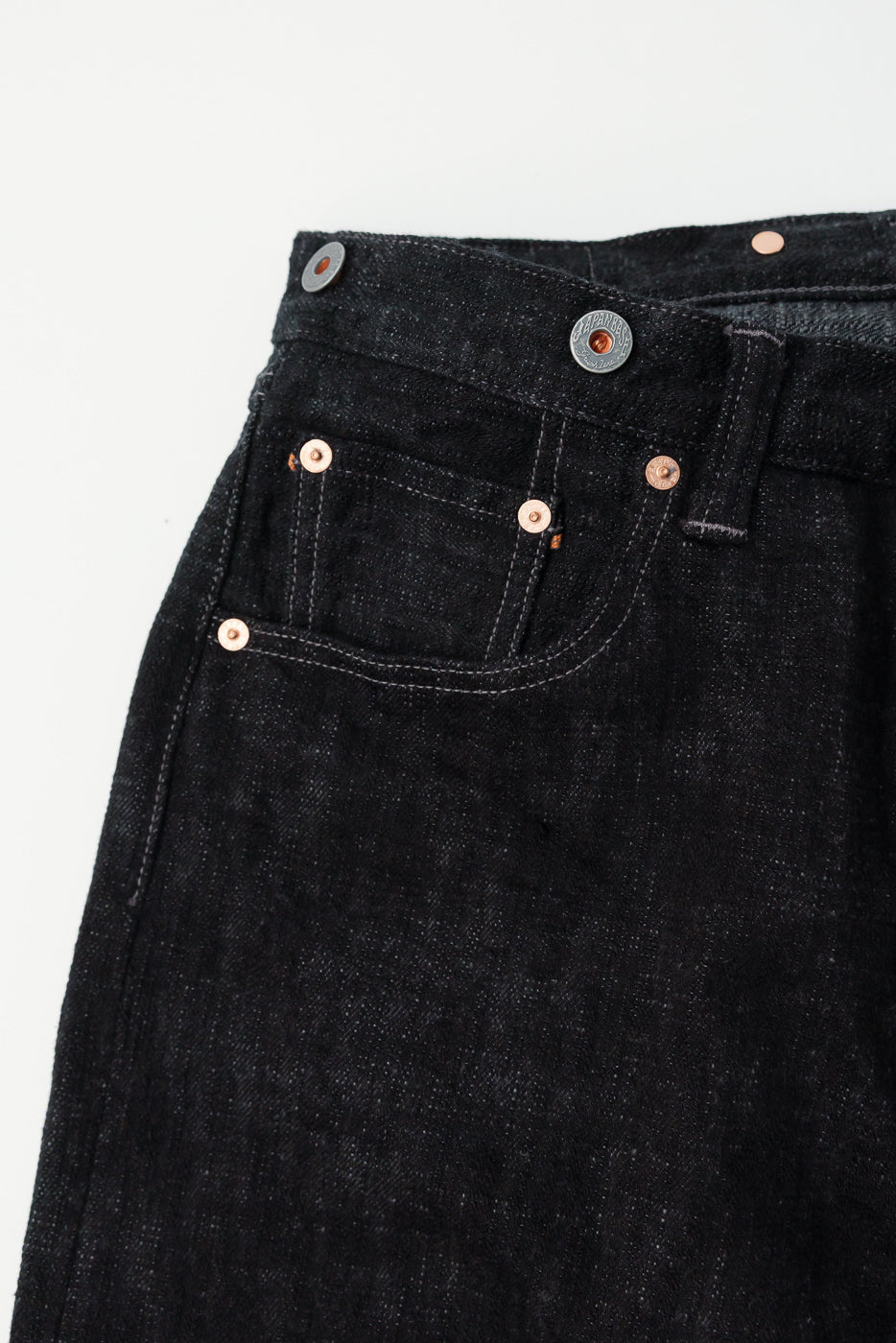 15oz Black Skein Dyed Selvedge Denim - Heritage Straight | Dant