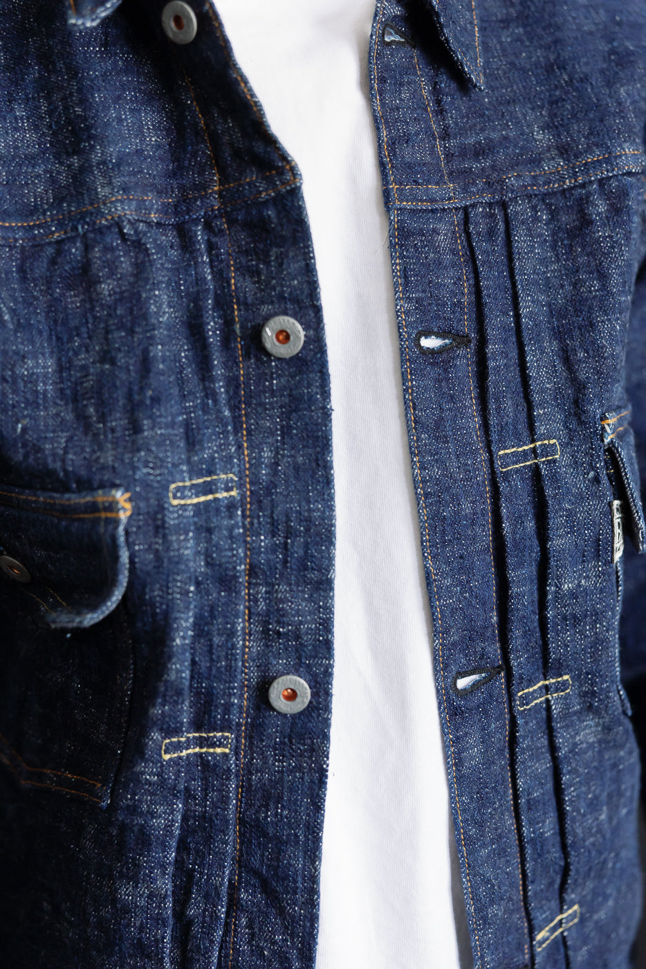 15oz Skein Dyed Slubby Blue Indigo Selvedge - Type II Denim Jacket