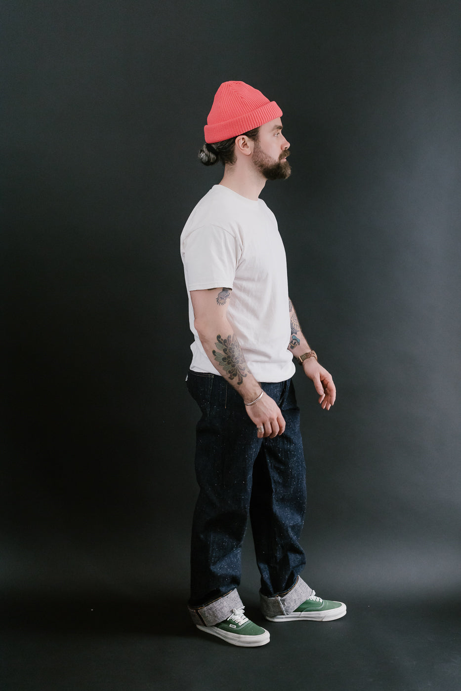 GZ-15HRJ-0510NP - 15oz Nep Yarn Heritage Fit Cinch Back Selvedge Jeans - Indigo