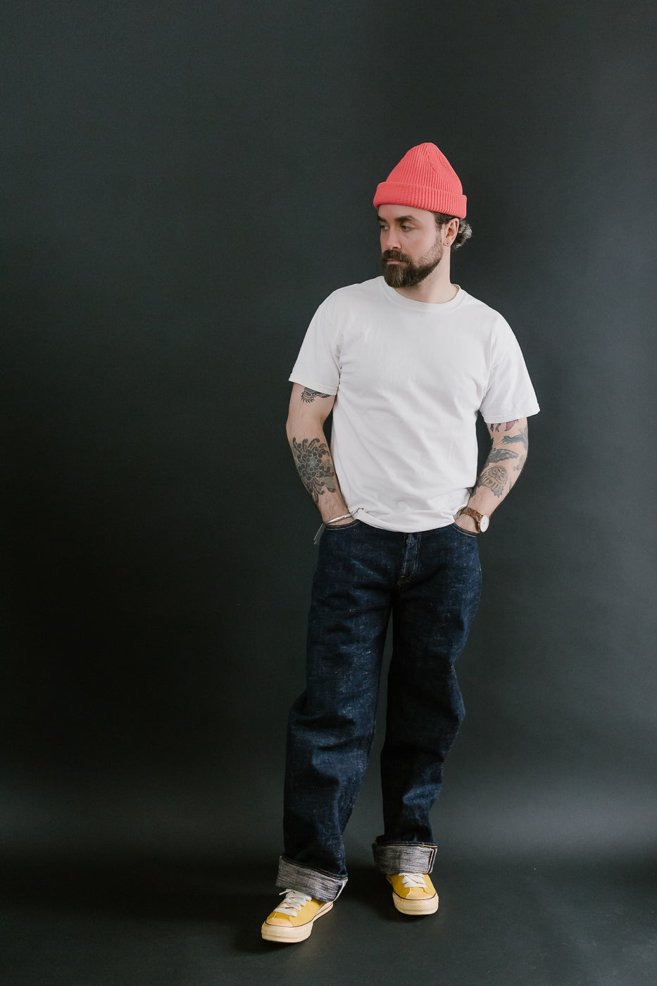 GZ-15HRJ-0510SB - 15oz Slub Yarn Heritage Fit Cinch Back Selvedge Jeans - Indigo