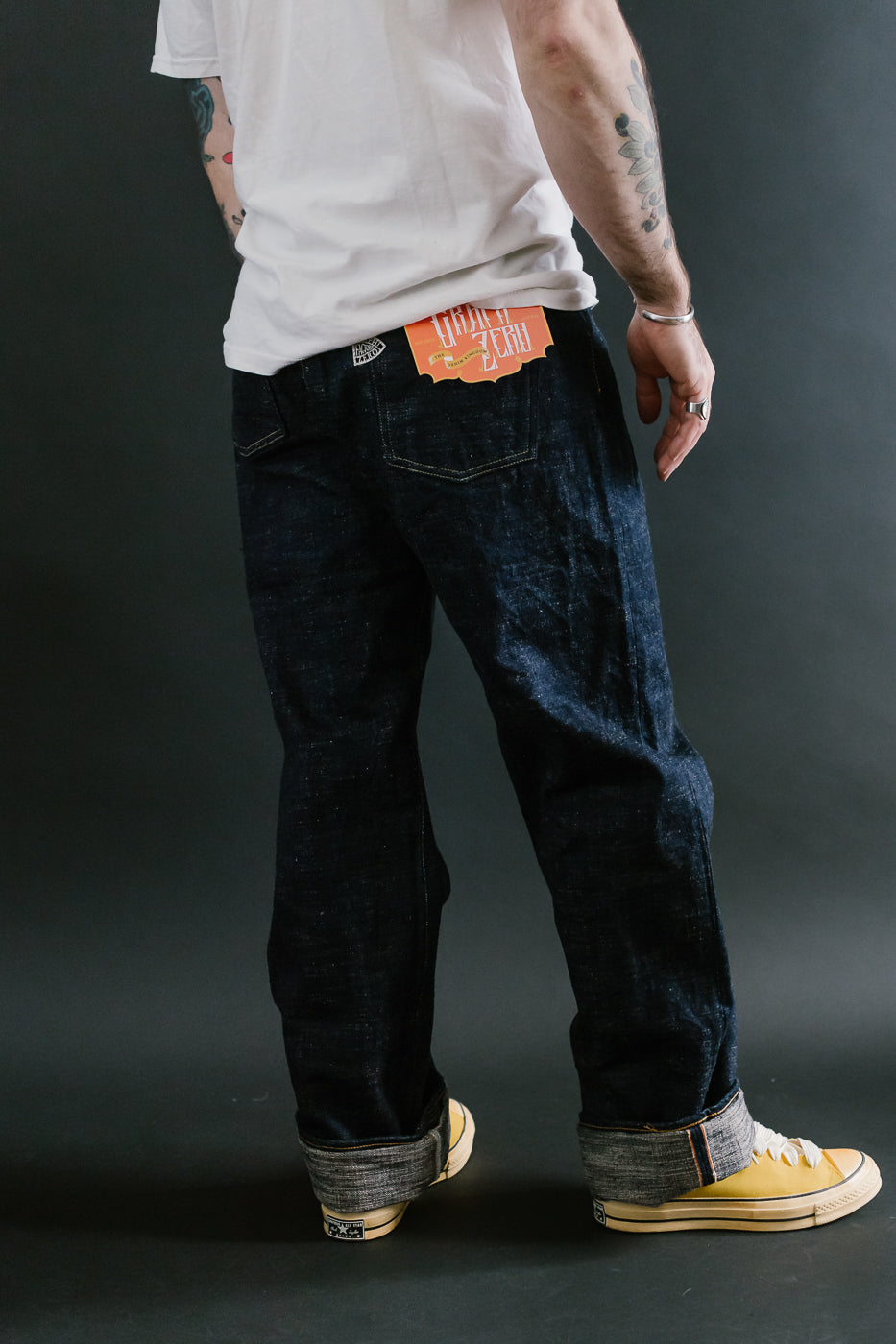 GZ-15HRJ-0510SB - 15oz Slub Yarn Heritage Fit Cinch Back Selvedge Jeans - Indigo