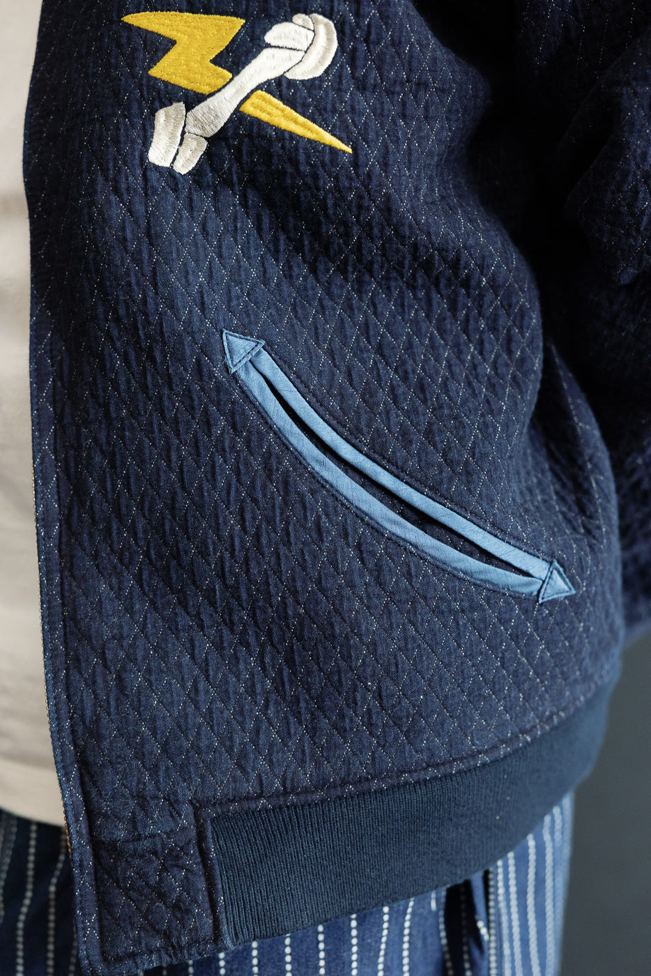 Quilted Sukajan Jacket - Indigo | Dant