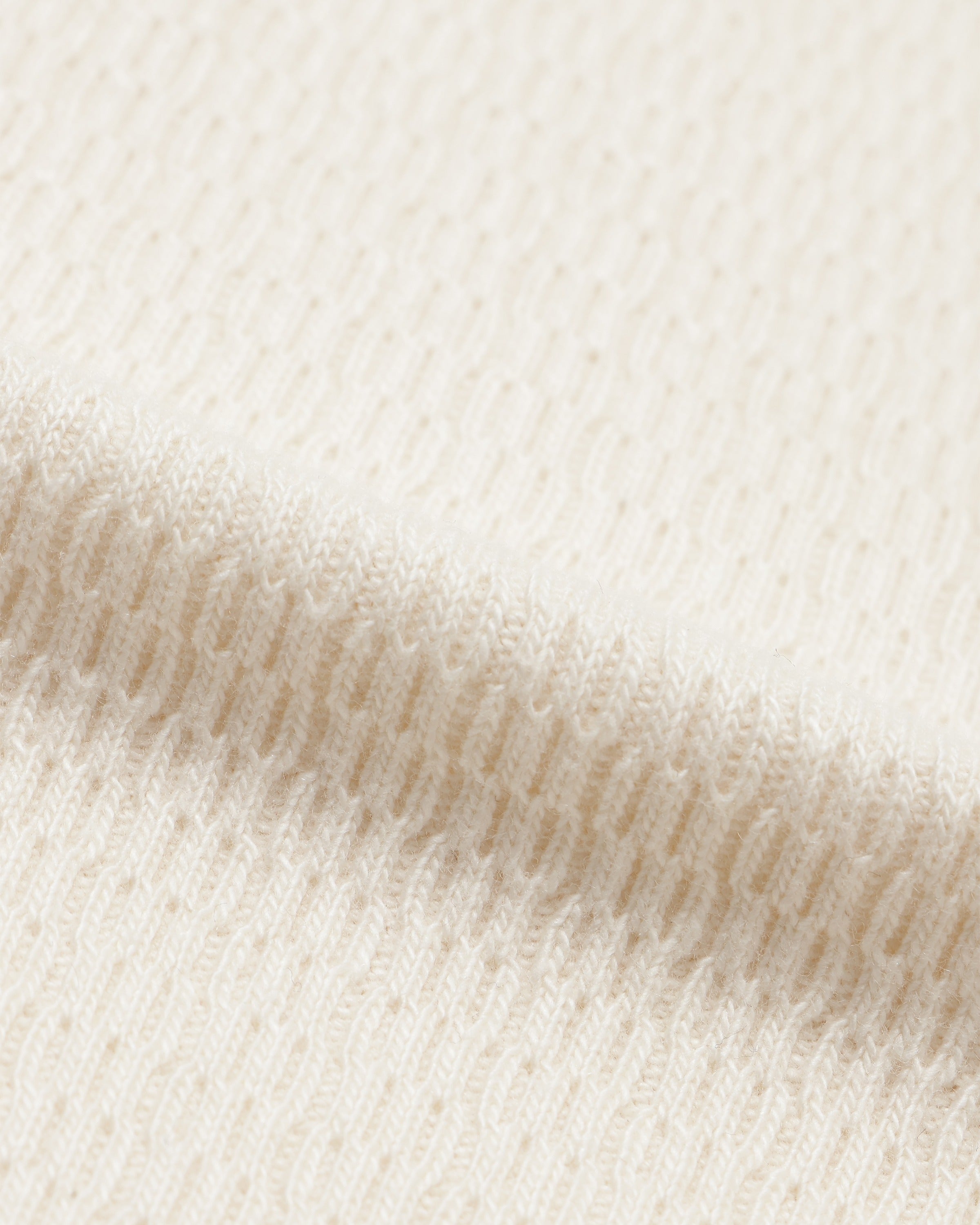 Henley Cashmere Blend Honeycomb - Ecru