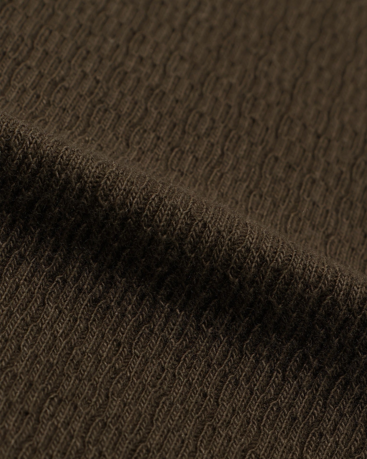 Henley Cashmere Blend Honeycomb - Khaki