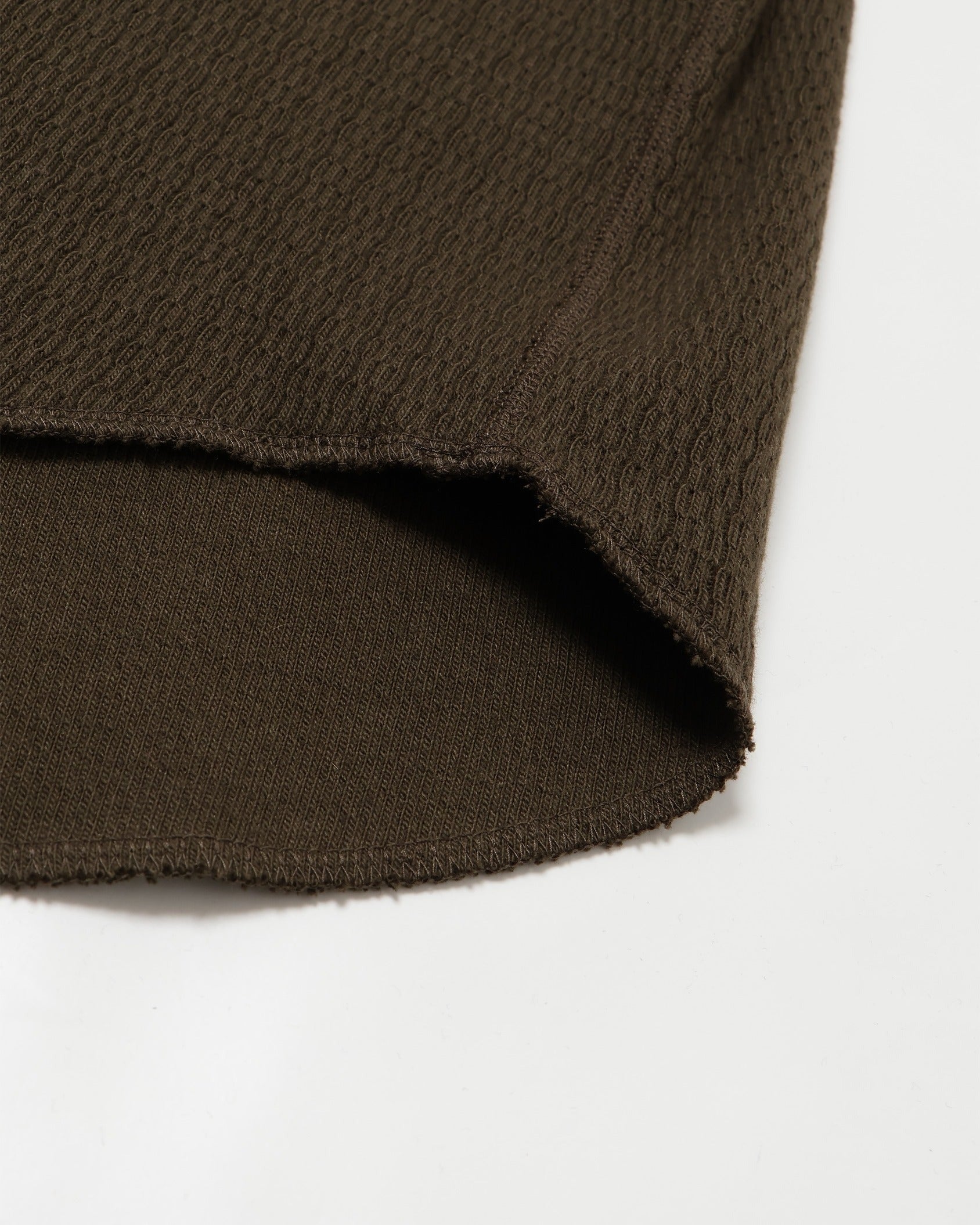 Henley Cashmere Blend Honeycomb - Khaki